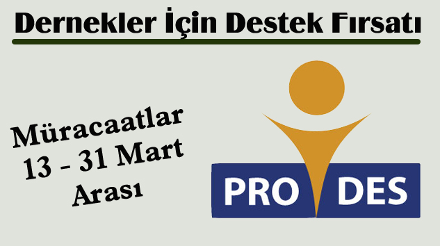 Dernekler İçin PRODES Müracaatları Başladı