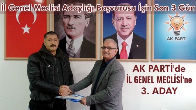 Ak Parti’de İl Genel Meclisi İçin 3. Aday AYDINLI