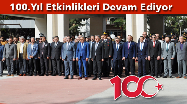 Cumhuriyetin 100. Yılı Çelenk Sunma Töreniyle Devam Etti