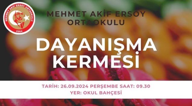 M.Akif Ersoy Ortaokulu’ndan Dayanışma Kermesi